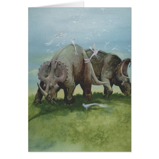 Dinosaures vintages, Centrosaurus pâturage dans la (Devant)