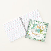 Dinosaures Wild One 1er Anniversaire Livre d'Invit (Intérieur)