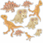 Dinosauriavinyl gesorteerd sticker (Voorkant)