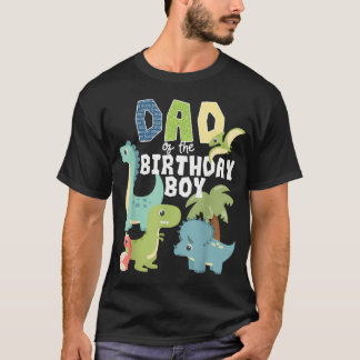 Dinosaurië Thema Verjaardag Vader Van De Jarige Jo T-shirt