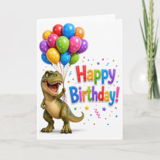 dinosauriëer verjaardagsgroet kaart