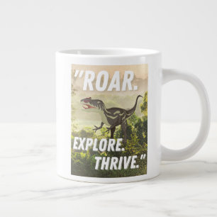 dinosauriëmok, jumbo koffiekop, prehistorisch extra grote beker