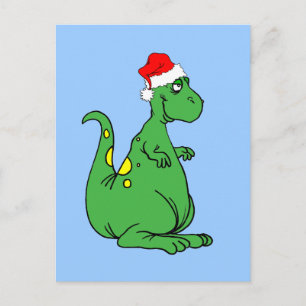 dinosauriër Santa Feestdagenkaart