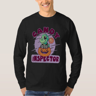 Dinosauriër Snoep Inspecteur Halloween Feest voor T-shirt