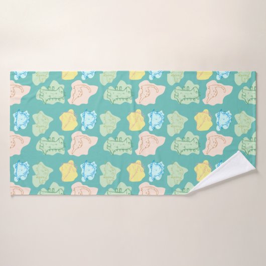 dinosauriërs bad handdoek (Badhanddoek)