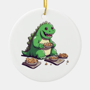 Dinosauriërs dieet morgen keramisch ornament