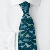 Dinosauriërs Groen Patroon Stropdas
