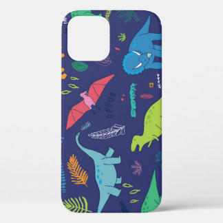 Dinosauriërs Palms Tropisch  Patroon iPhone 12 Hoesje