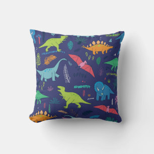 Dinosauriërs Palms Tropisch Patroon Kussen