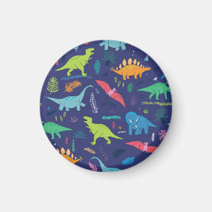 Dinosauriërs Palms Tropisch  Patroon Magneet