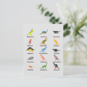 Dinosaurierslijst van benamingen briefkaart (Staand voorkant)