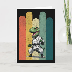 Dinosauriusfans Dapper Karate Trots Moed Kracht Kaart