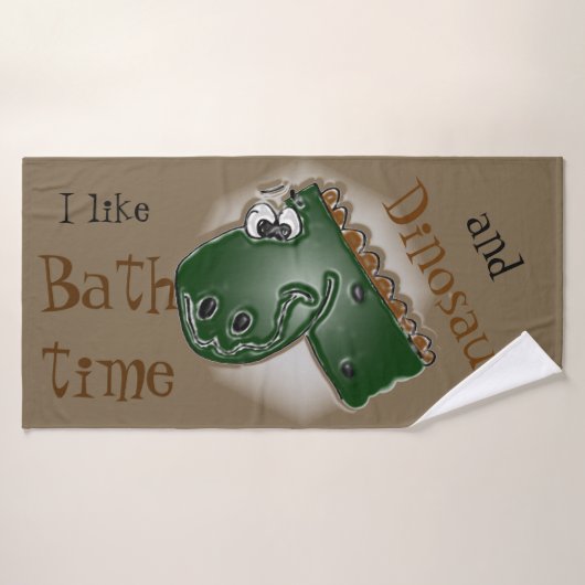 Dinosaurs and Bathtime Badhanddoek (Badhanddoek)