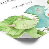 Dinosaurs Baby shower Address Envelope Sign Poster (Hoek)