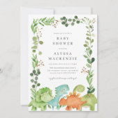 Dinosaurs Baby Shower Invitation (Devant)