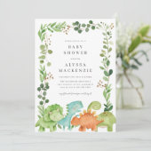 Dinosaurs Baby Shower Invitation (Debout devant)