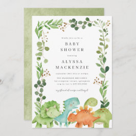 Dinosaurs Baby Shower Invitation Kaart
