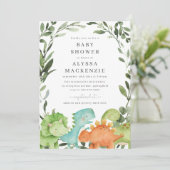 Dinosaurs Baby shower Uitnodiging (Staand voorkant)