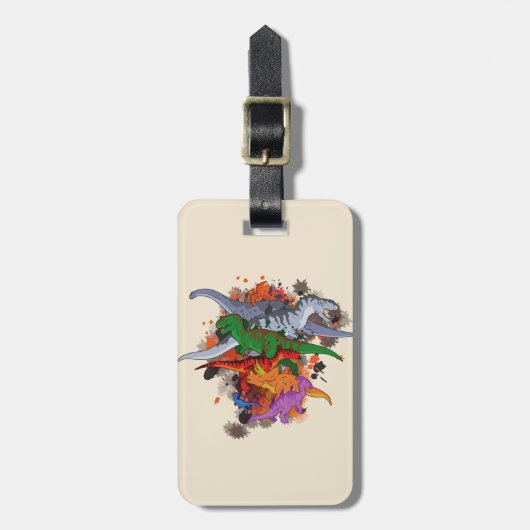 Dinosaurs Bagagelabel (Voorkant verticaal)