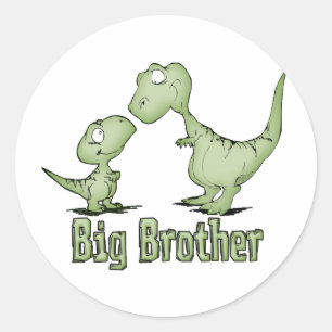 Dinosaurs Big Brother Ronde Sticker