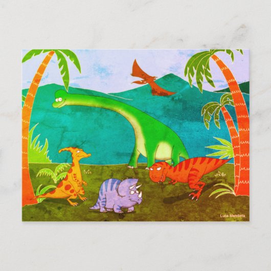 Dinosaurs Briefkaart (Voorkant)