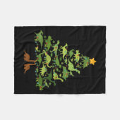 Dinosaurs Christmas Kids Christmas Tree Funny Love Fleece Deken (Voorkant (Horizontaal))