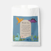 Dinosaurs Crossing, T-rex Baby Shower Bedankzakje (Voorkant)