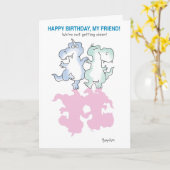 DINOSAURS DANCING KAART (Gele Bloem)