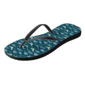 Dinosaurs Donkerpatroon Teenslippers (Schuin)