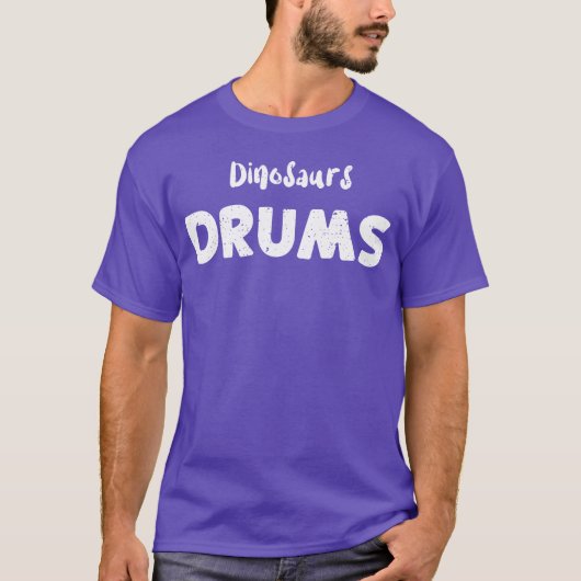 Dinosaurs Drums Music T-shirt (Voorkant)