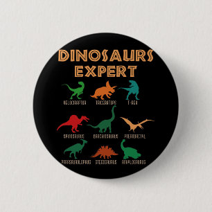 Dinosaurs Expert Boys Girls Dino T-rex Spinosaurus Ronde Button 5,7 Cm