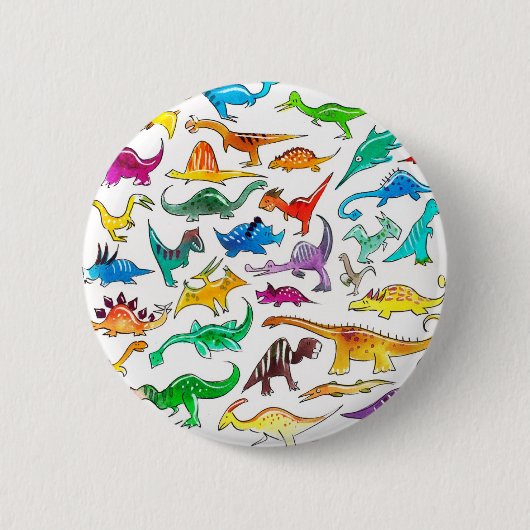 "Dinosaurs for Beginners"-Button Ronde Button 5,7 Cm (Voorkant)