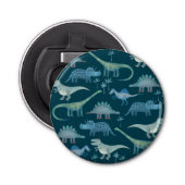 Dinosaurs Green Button Flesopener (Voorkant)