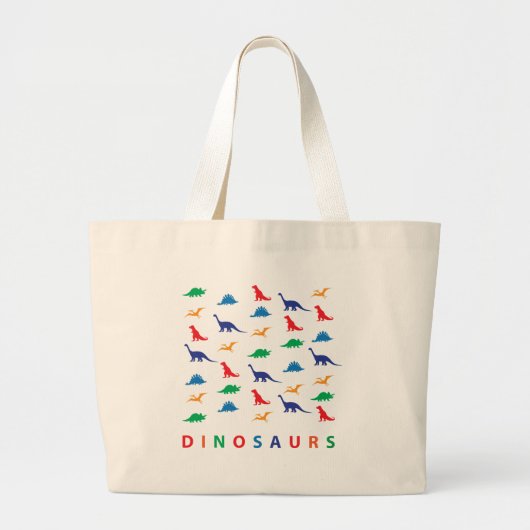 Dinosaurs Grote Tote Bag (Voorkant)