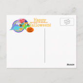 Dinosaurs Happy Halloween Briefkaart (Achterkant)
