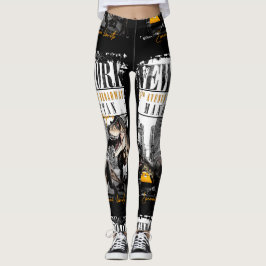 Dinosaurs in Manhattan NYC Leggings