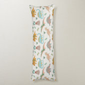 Dinosaurs Kids Hand Drawn Boho Dinosaur Bedroom Lichaamskussen (Achterkant (Verticaal))