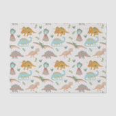 Dinosaurs Kids Hand Drawn Boho Dinosaur Pattern Tissuepapier (Voorkant)