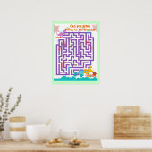 Dinosaurs Labyrinth Puzzle Game Poster (Keuken)