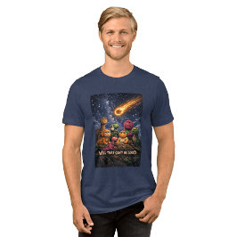 Dinosaurs Looking Up at Incoming Meteor T-shirt