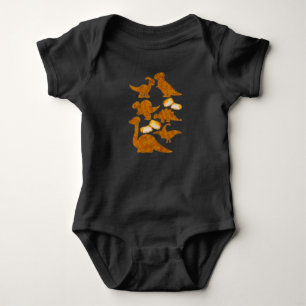 Dinosaurs Nug Life Dino Funny Chicken Nuggets Romper