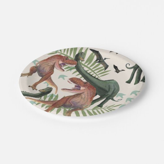 Dinosaurs Papieren Bordje (Gekanteld)