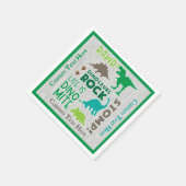 Dinosaurs Rock Subway Artwork gepersonaliseerd Servet (Hoek)