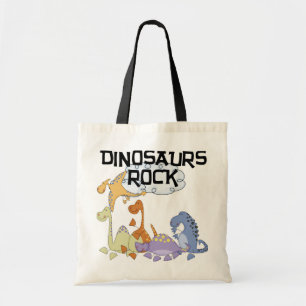Dinosaurs Rock Tshirts en Gifts Tote Bag