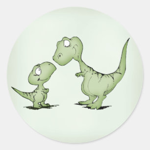 Dinosaurs Ronde Sticker
