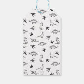 Dinosaurs Stomp Chomp Roar Birthday Dank u Cadeaulabel (Achterkant)