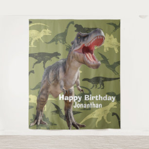 Dinosaurs T Rex patroon Jurassic World-achtergrond Wandkleed