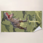 Dinosaurs T Rex Pattern Jurassic World Strandlaken (Voorkant)