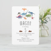 Dinosaurs Uitnodiging | Prehistorische Partij (Staand voorkant)