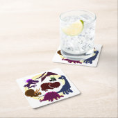 Dinosaurs Vierkante Kartonnen Onderzetter (Insitu)